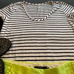 Halogen (Nordstrom brand) black&white striped tee.